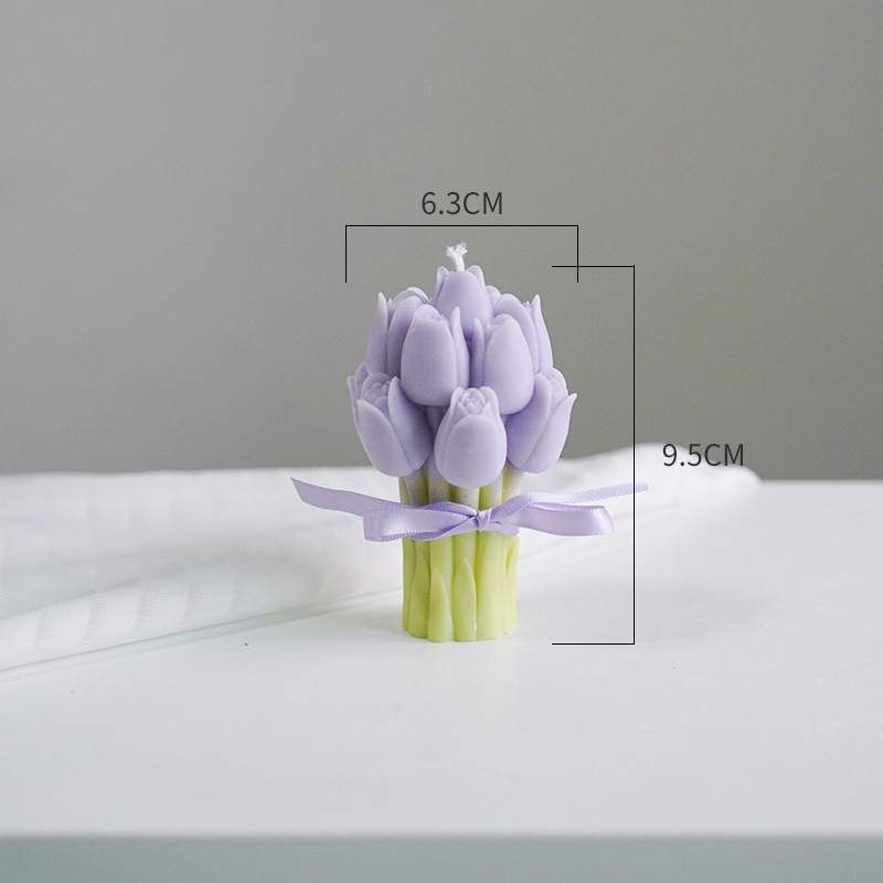 Tulipanes, flores, flores, velas de aromaterapia, velas de atmósfera, regalos de San Valentín, decoraciones de velas de aromaterapia