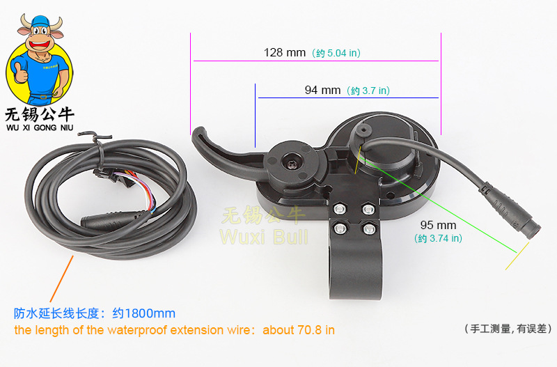 WXGN100 Colorful Instrument Display Screen Replacement for TF100 Instrument, Suitable for Electric Bicycles and Scooters