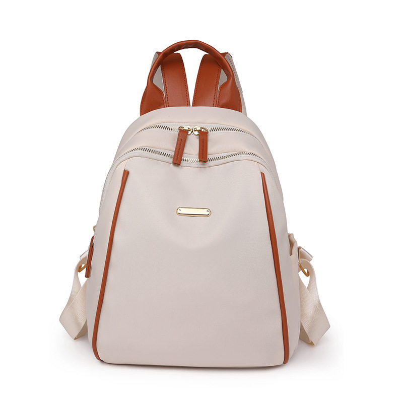 Mochila de nailon para mujer 2024 nuevo estilo color de contraste de gran capacidad mochila de cercanías urbana mochila de ocio bolso femenino