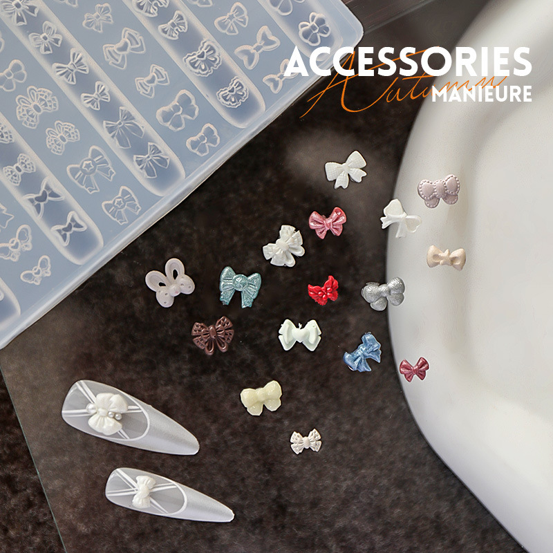 Molde de arco de celebridad de Internet Molde de patrón de uñas de bricolaje creativo Molde de silicona hecho a mano para decoración de uñas 3D