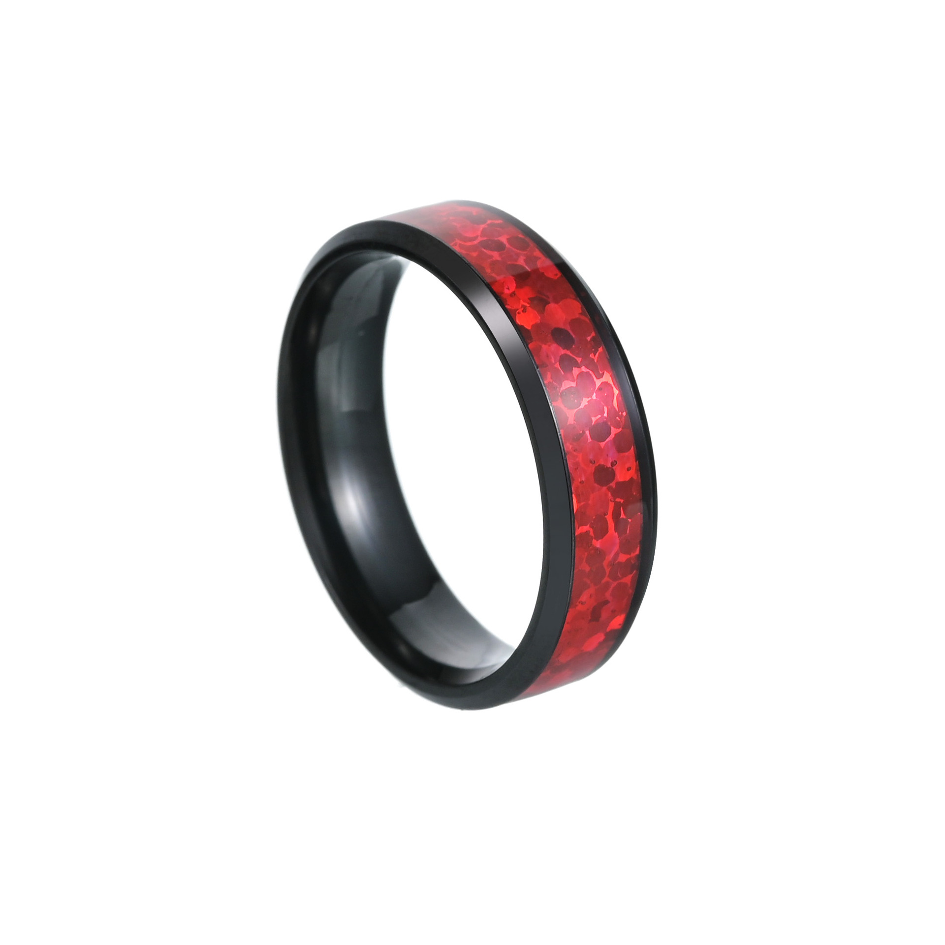 Color Block Pattern Unisex Gender 1 Piece Fashion Color Block Titanium Steel Plating Unisex Rings