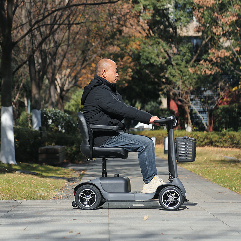 Elderly Mobility Scooter, Four-Wheeled Electric Vehicle for Disabled and Elderly, Small Household Electric Scooter, Low-Speed Folding Electric Vehicle
