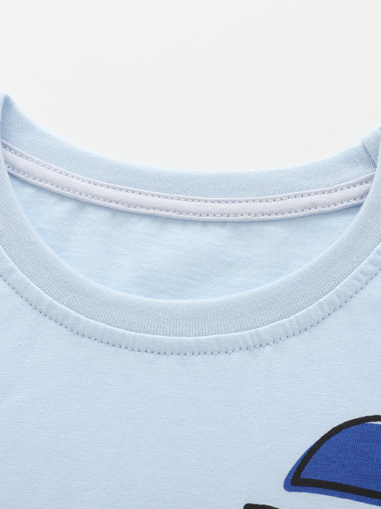 Malwee transfronterizo ropa de hogar para niños otoño y invierno nuevo estilo europeo y americano guapo cuello redondo manga larga cintura elástica