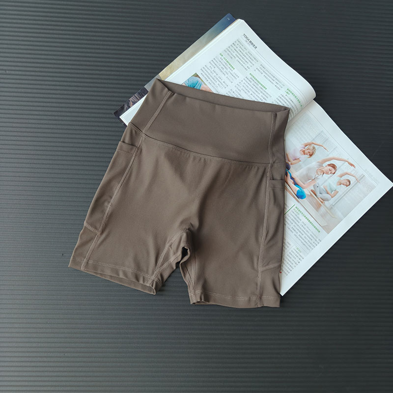 Nube sensación de cintura alta pantalones elásticos de caderas de verano sin pantalones íntimas apretadas de ciclismo rápido secado pantalones cortos de yoga de damas