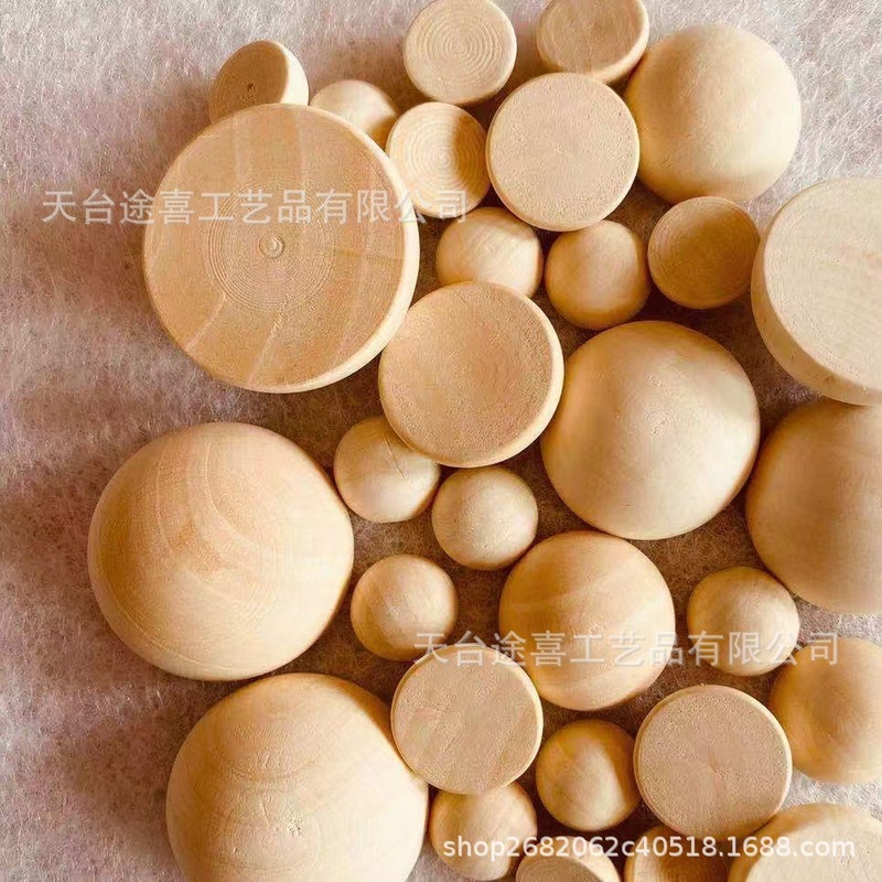 Factory supply log color lotus wood semi-round wood beads, diy wood crafts accessories loose beads