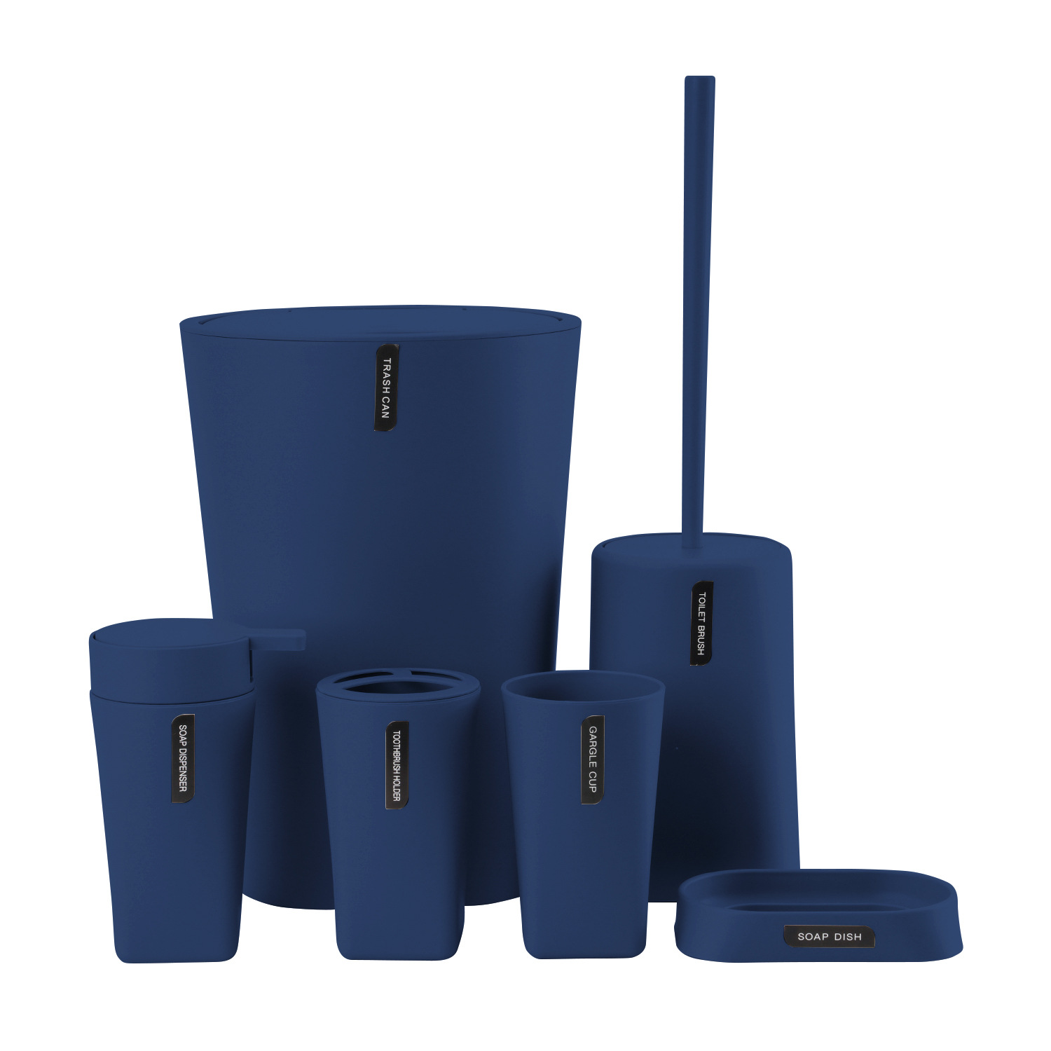 artículos de baño con cubierta set de seis piezas enjuague bucal local redondo cepillo de dientes caja de jabón de almacenamiento set de lavado de baño