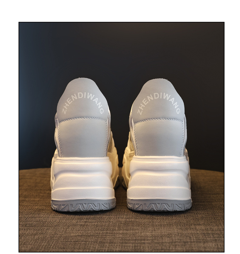 Giày sneaker nữ đế dày tăng chiều cao phong cách vintage — màu đen chi tiết 20