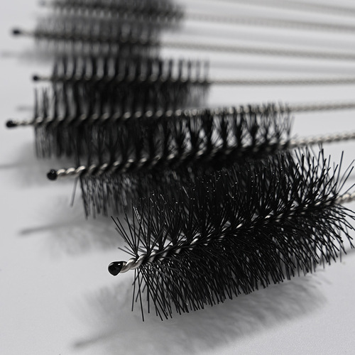 Nylon Bristle Brush Set of 10, Stainless Steel Test Tube Brush Kit, Multi-Purpose Tool Brush, Sipper Brush