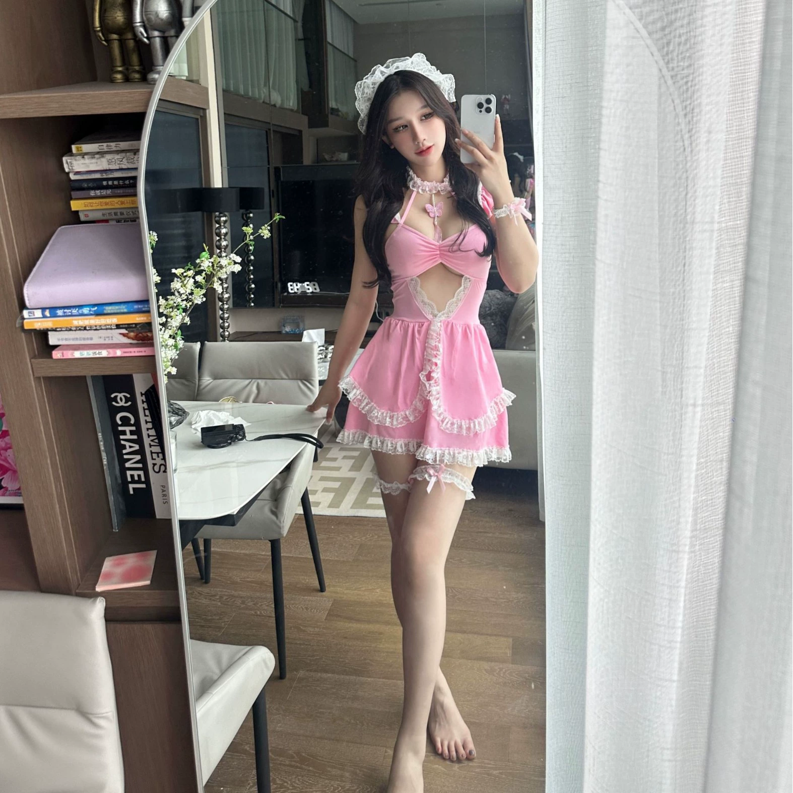 爱如如 Lace sexy underwear, cute set, lifting effect
