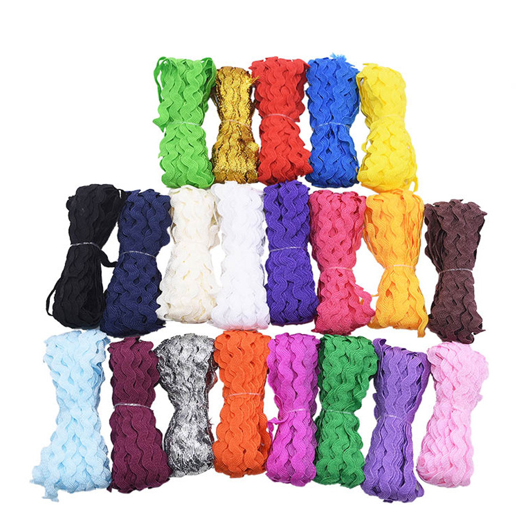 En stock 0,5-1cm polipropileno S onda patrón cinta encaje marinero cinturón cortina decoración hecha a mano DIY accesorios de ropa