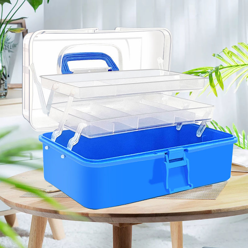 Art students Storage box Large three layers hold-all storage box painting Nail enhancement Plastic transparent hardware Storage case