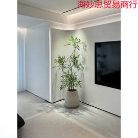 海虹景品南天竹仿真绿植室内客厅仿生假树高端轻奢花大型落地盆栽