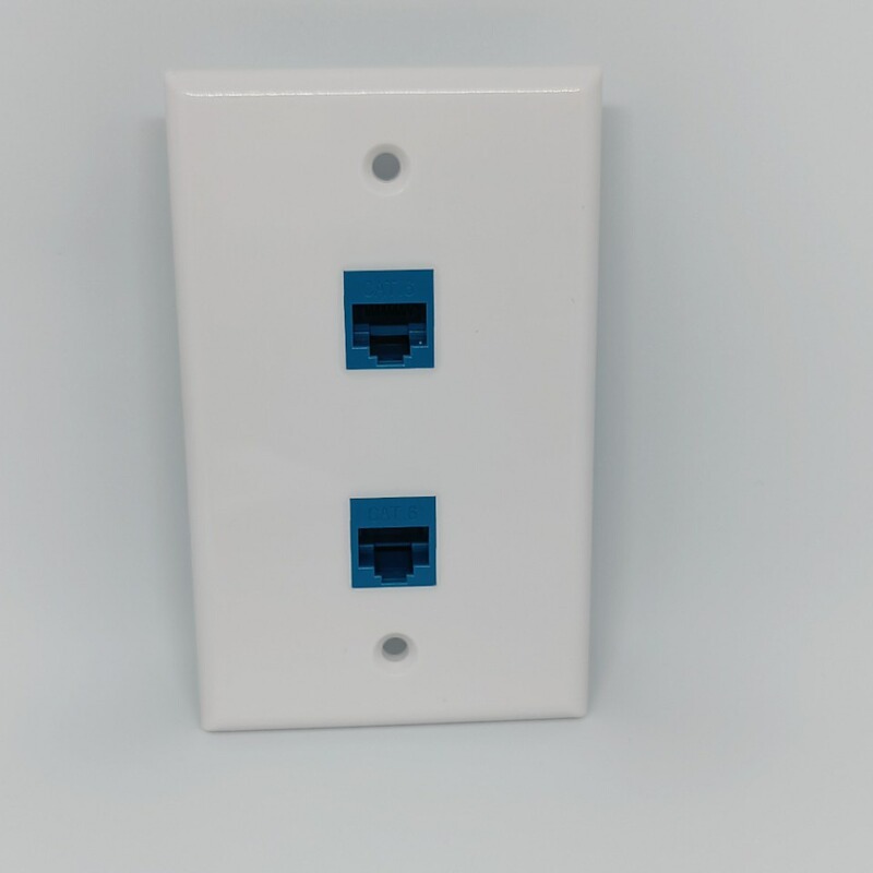 Double-Port American Network Panel, RJ45 welding-free in-line panel CAT. 6 Network Panel Double-Port American Network Panel, RJ45 welding-free in-line panel CAT. 6 Network Panel