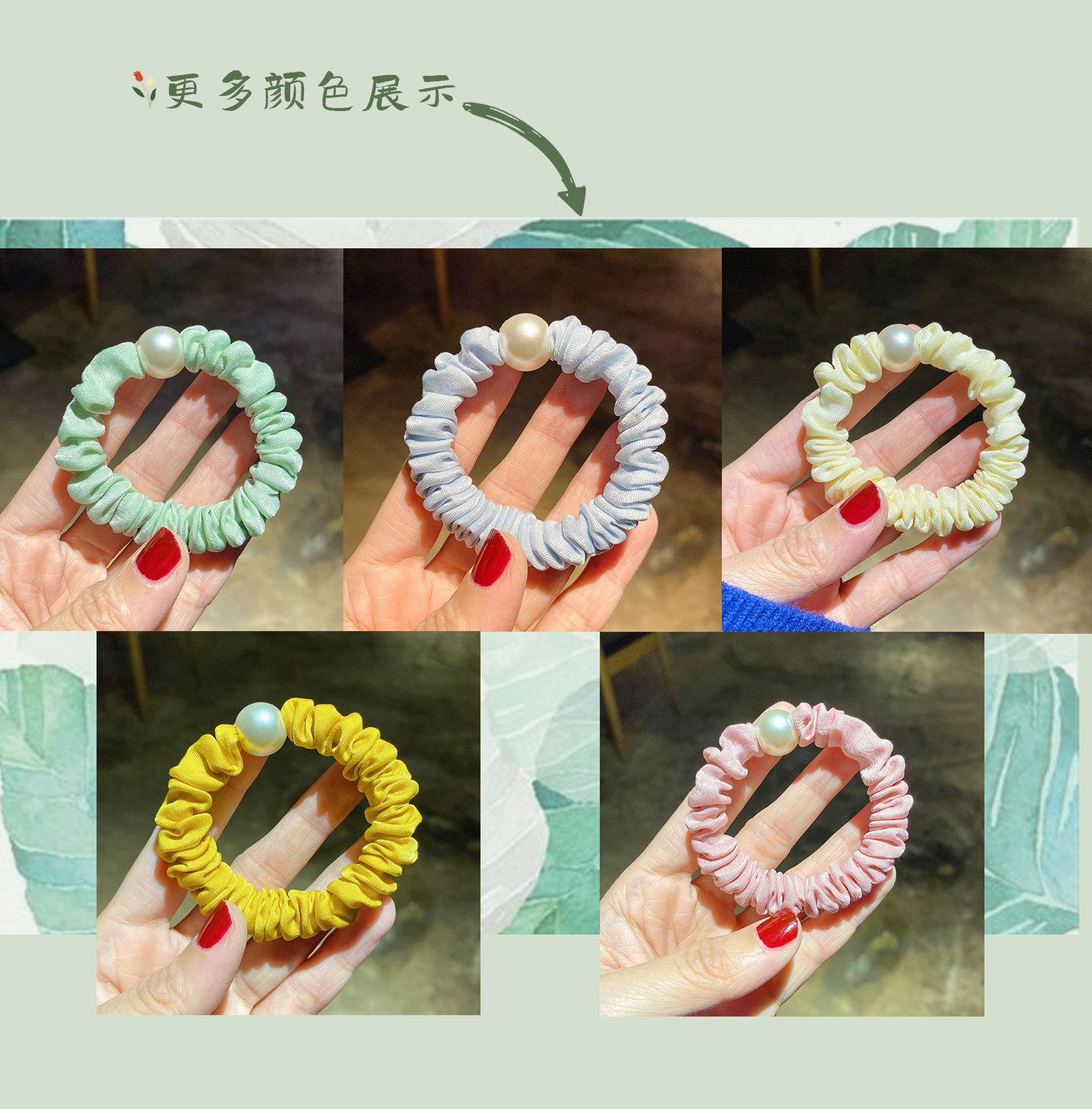 大肠发圈缎面布艺头绳发圈褶皱布艺头绳韩国布艺头绳