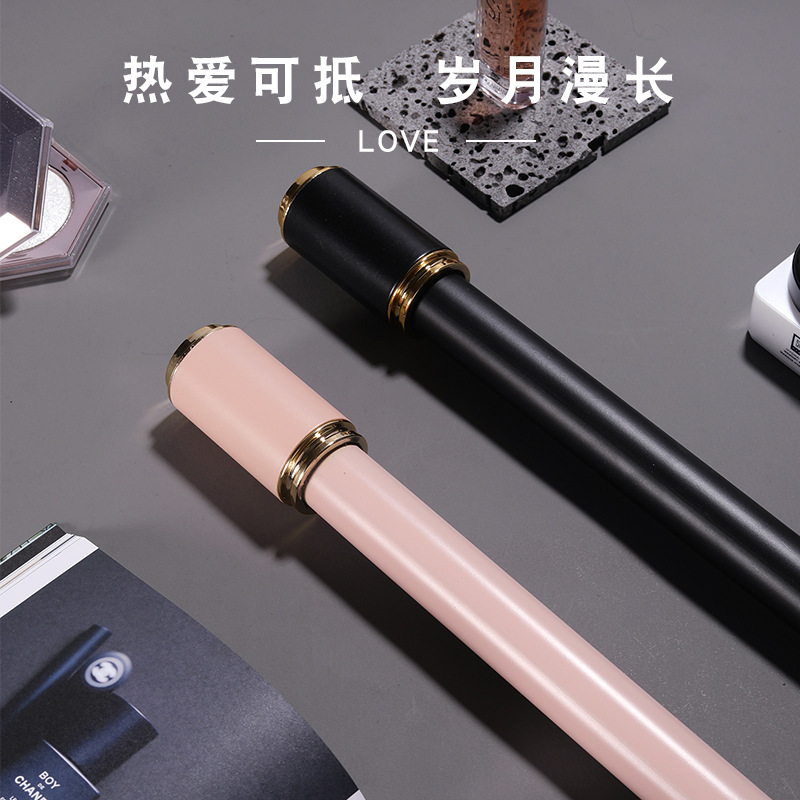 小清新罗马杆客厅卧室窗帘杆单杆双杆铝合金顶装侧装成品