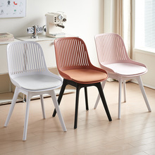 北欧简约塑料椅子家用餐椅休闲会议办公椅阳台餐厅凳子工程食堂椅
