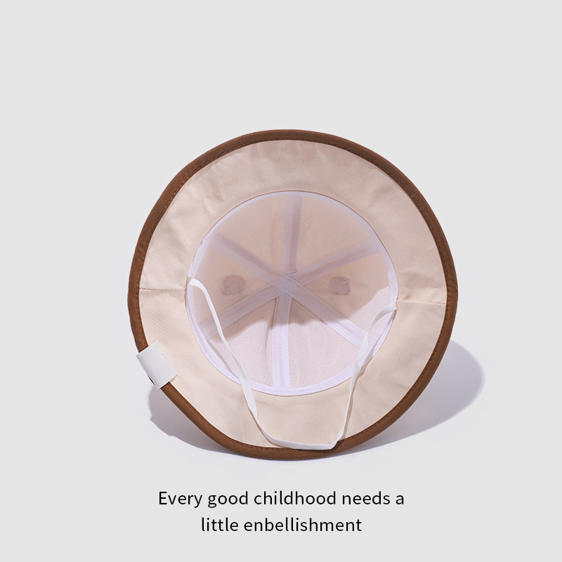 Sombrero de bebé primavera y otoño oso pequeño sombrero de pescador lindo niño niñas sombrero de sol bebé versátil sombrero de sol verano delgado