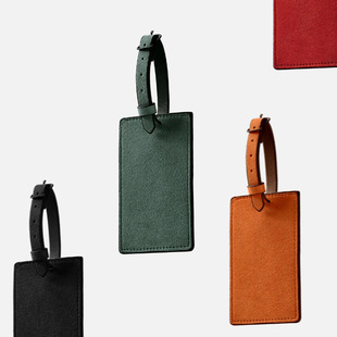 Customized Genuine Leather Luggage Tags with Flip Cover, Hidden Luggage Tags, Aircraft Boarding Information Registration Tags