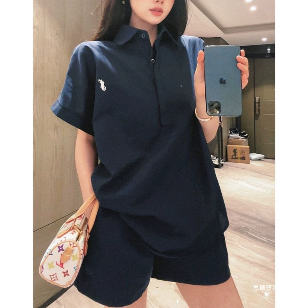 Летняя мода 2025: новый стильный корейский универсальный комплект из двух предметов в стиле ленивого шика