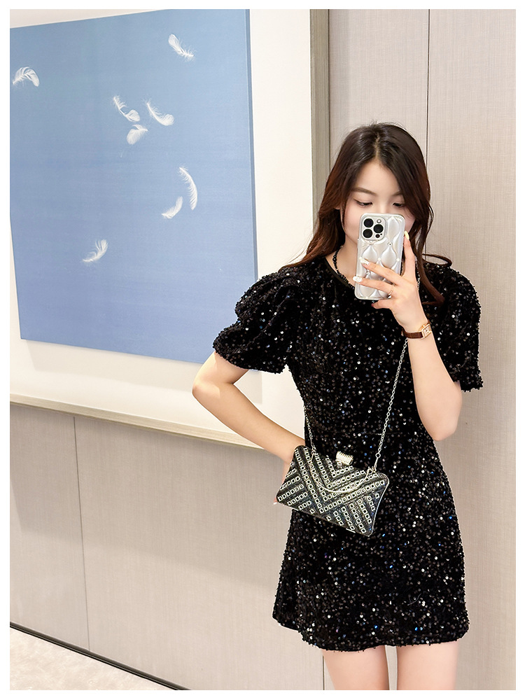 High-end evening dress, lady's water diamond clutch bag, diamond-encrusted bag, colorful diamond chain cheongsam bag, evening bag, women's handbag undefined