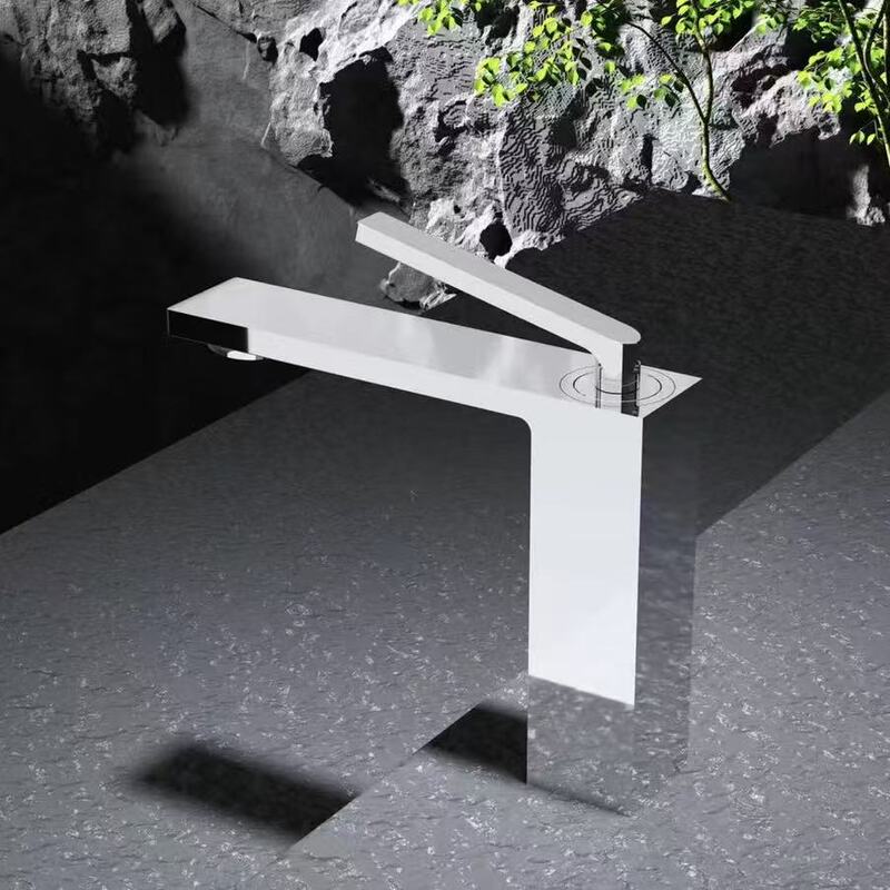 All-Copper Silver Faucet for Home Use, Brushed Nickel Hot and Cold Bathroom Sink Faucet, Brushed Gold Faucet