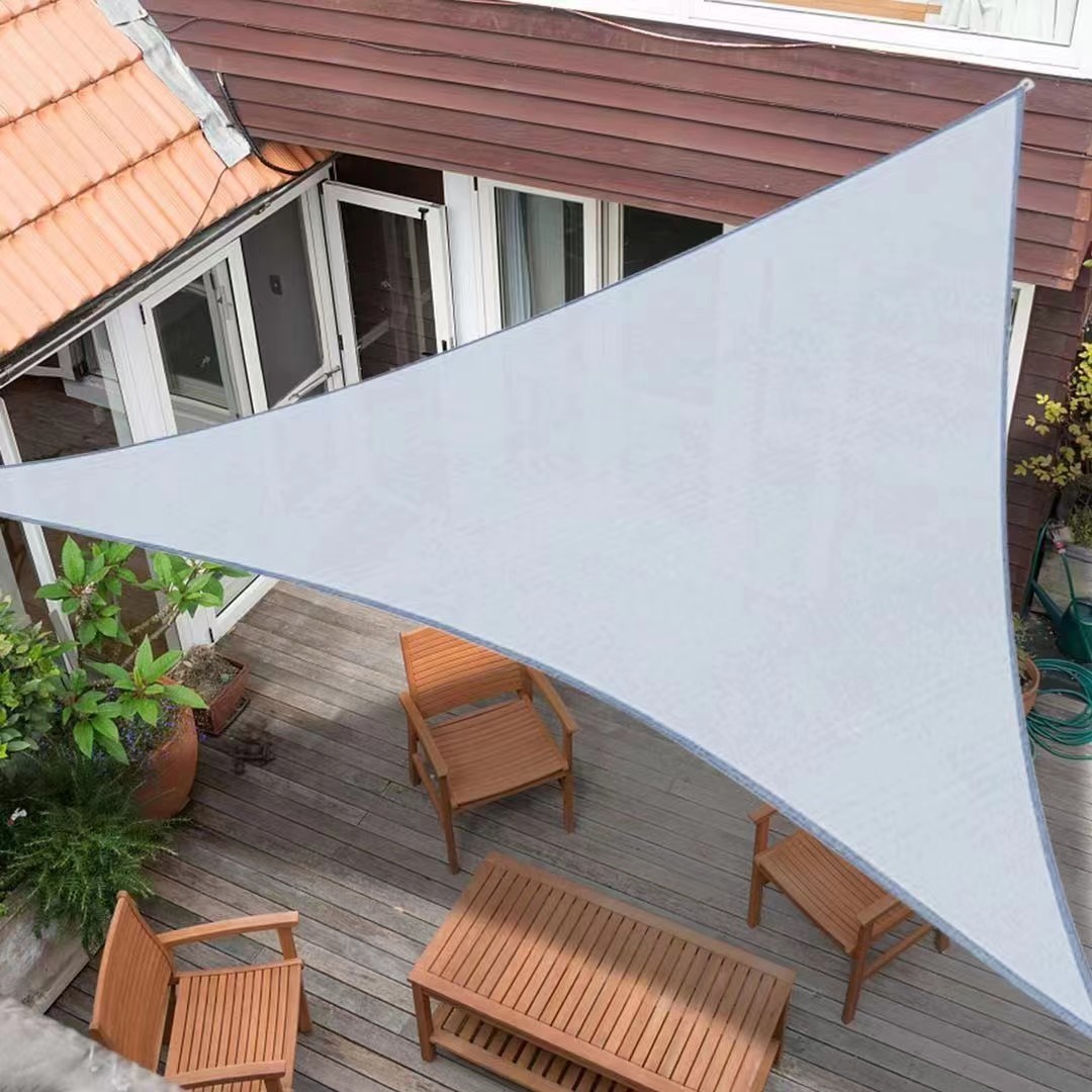 Cross-Border Outdoor Triangular Sunshade Sail, Thickened 420D Oxford Cloth, Waterproof and Uv-Resistant Colorful Canopy for Garden