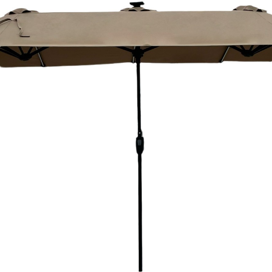 Rectangular outdoor parasol balcony courtyard umbrella three-headed…