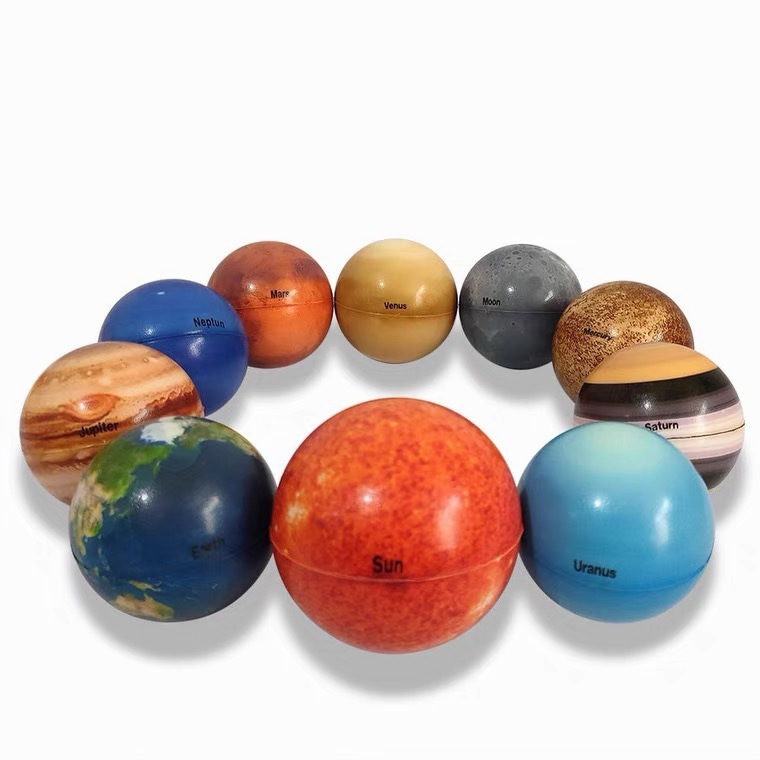 太陽系の大きいサイズの中弾八星球の宇宙のおもちゃの子供のおもちゃのボールの中で弾力のボールは認知の太陽系を啓蒙します。|undefined