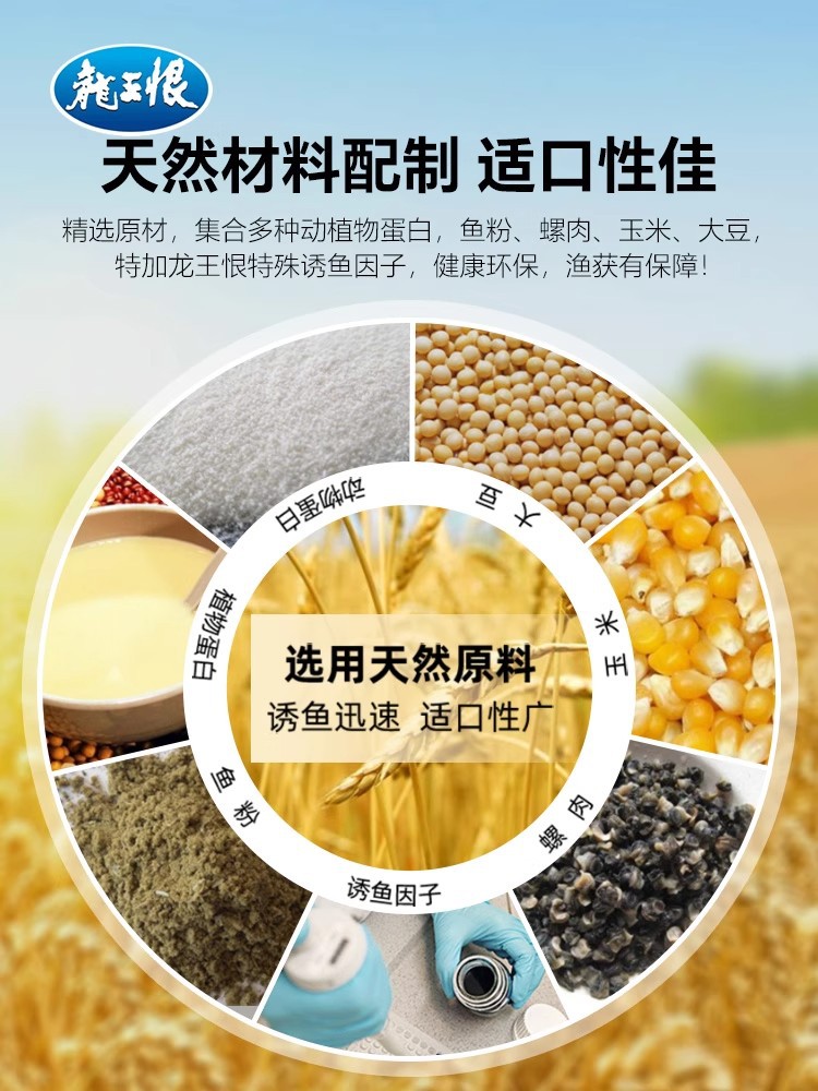 Longwang Hate Nest Food Red Worm Granule Cebo Arroz Liquor Bread Food Wild Fish Carp Cebo Colza Cake Cuadrado Cebo