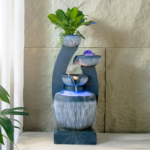 European-style circulating water ornaments micro-landscape living room entrance desktop fountain transfer ball interior fortune landscaping decoration