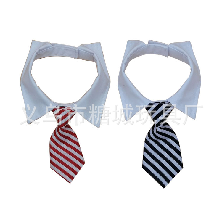 Pet Striped Tie Tie Collar Bufandas Perro Caballero Camiseta Collar Gato Falso Collar LED Iluminante