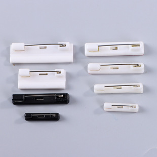 Plastic Pin with Glue Wholesale ABS Material Work Number Plate Safety Brooch Handmade DIY Badge Accessories