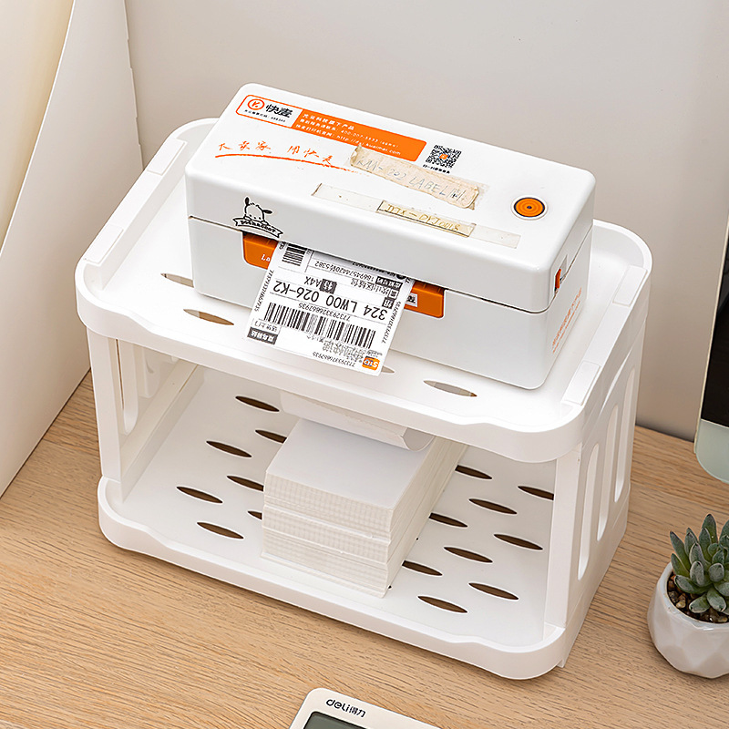 オフィス感熱紙バーコードプリンタ棚デスクトップ宅配便収納棚電子面シングルプリンタスタンド|undefined