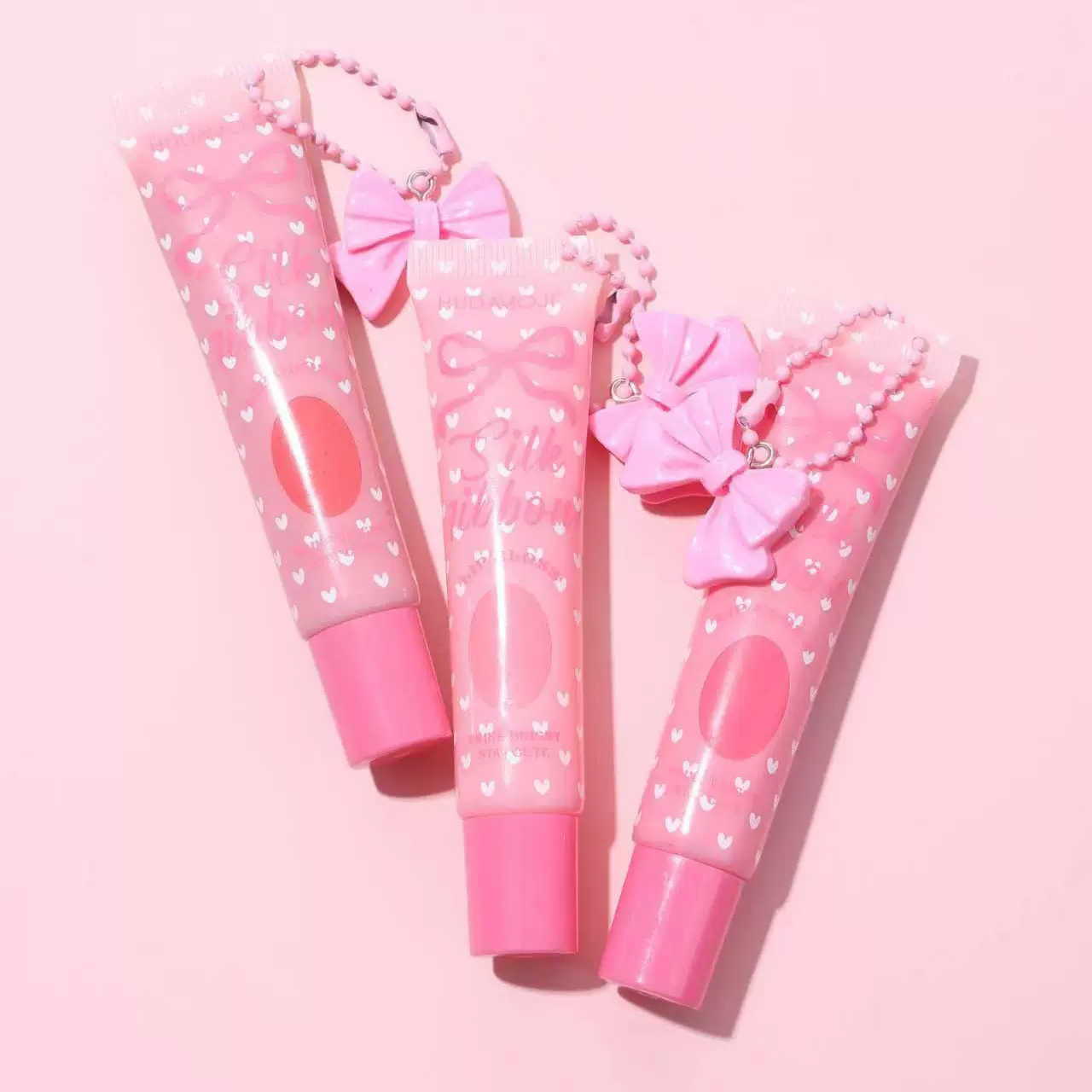 HUDAMOJI蝴蝶结挂件唇彩伪素颜显白显嫩唇釉口红跨境爆款彩妆批发