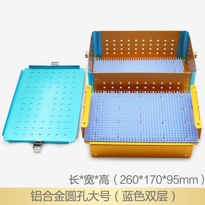 Caja de desinfección de silicona de alta presión resistente a altas temperaturas médica importada de acero inoxidable caja de instrumentos de microscopio quirúrgico oftálmico caja de desinfección de esterilización