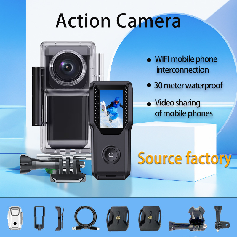 新款WIFI版手机互联户外骑行自拍迷你防水1080高清拇指运动相机|undefined