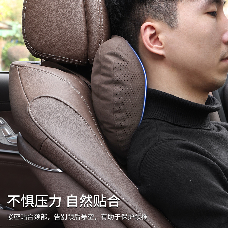 (2개) 자동차 머리 받침 목 베개에 적합 메르세데스-벤츠 S-클래스 MAYBACH BMW 아우디 카시트 허리 베개 사계절
