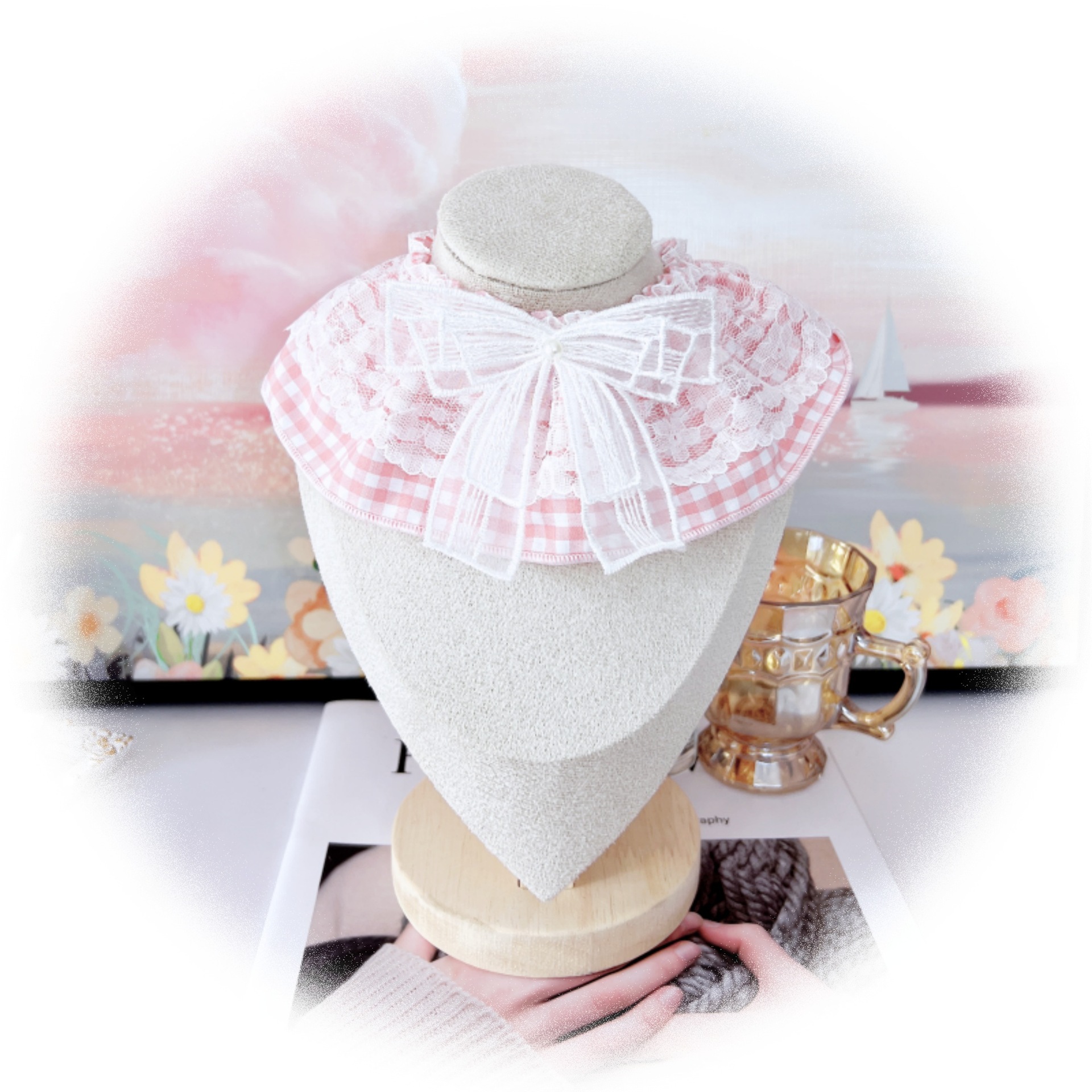 핑크 격자 무늬