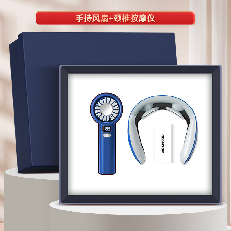 中秋節ビジネスギフトセット 夏ギフト ハンドヘルドファン 開店イベント 高級記念品 カスタム|undefined