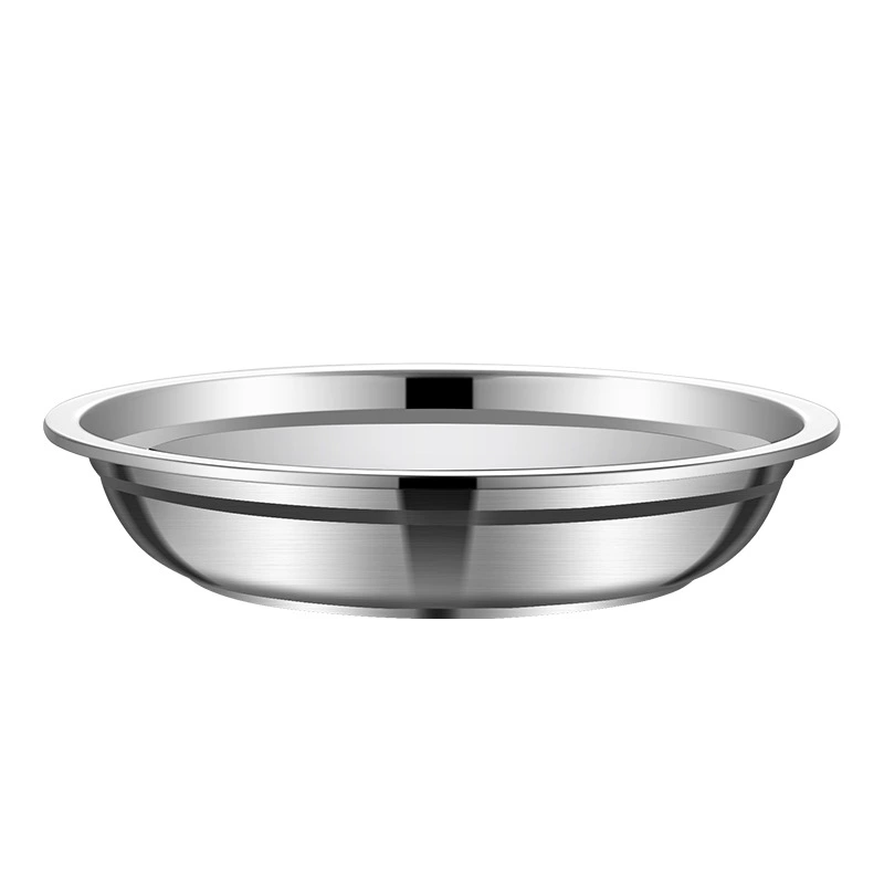 Stainless steel Korean deep disk thickened and deepened the anti -slip egg basin houses home fruit dish steamer dish dish
