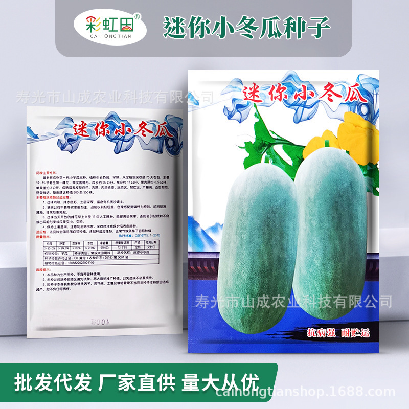 Winter Melon Seeds Mini Small Winter Melon Seeds Fragrant Winter Melon Sowing in Spring, Summer and Autumn All Year Round Potted Vegetable Seeds Wholesale