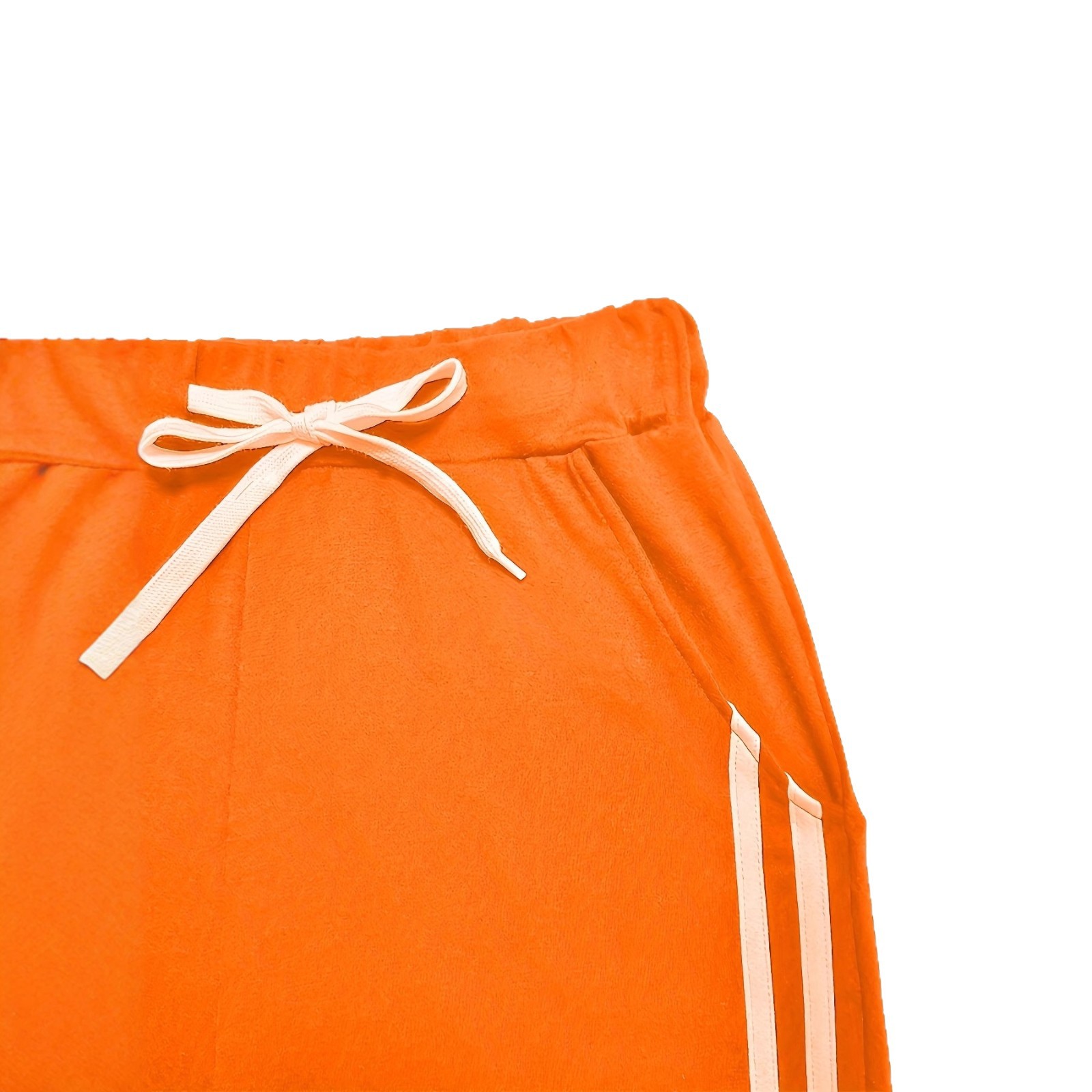 Women's Clothing Spring Summer Two Piece Set Round Neck Short Sleeve High Waisted Side Pocket Pants_voghion.com