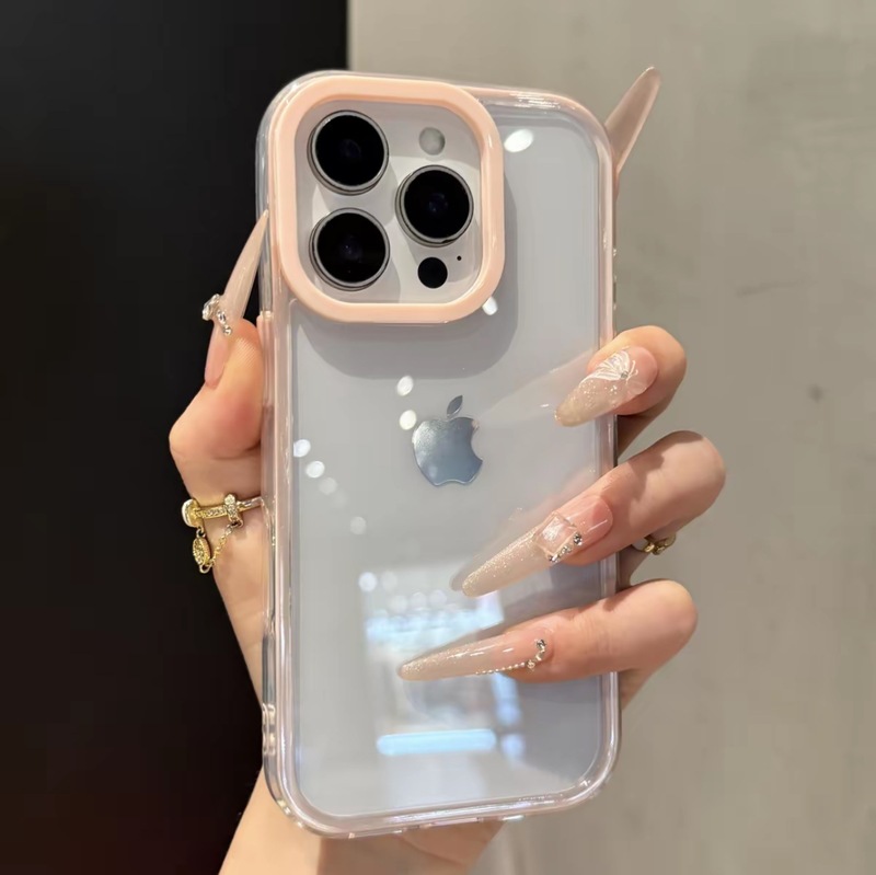 高颜值滴胶透明壳适用iphone16手机壳14苹果15promax亚克力13凹槽|undefined