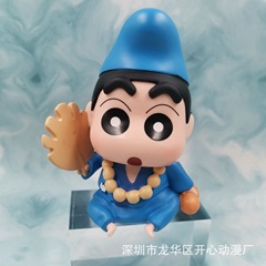 Anime Jigong Crayon Shin-chan Little Buddha Buddha Collectible Figure Creative Handmade Car Desktop