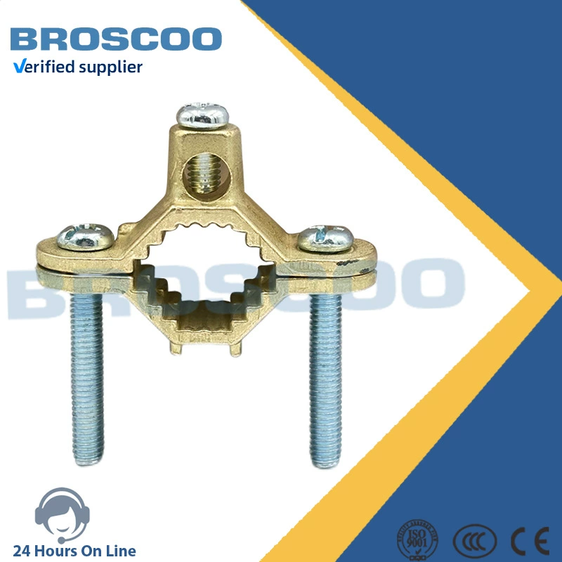 Разъем силового золота с проволокой профилем проволочный зажим болт заземляющий стержень завод прямых продаж медный клеммный зажим латунный кабель
