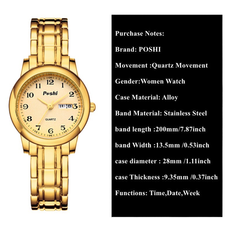 Marca suiza de productos genuinos reloj de movimiento automático reloj de pulsera luminoso impermeable de las mujeres calendario doble reloj de moda incrustado en diamantes