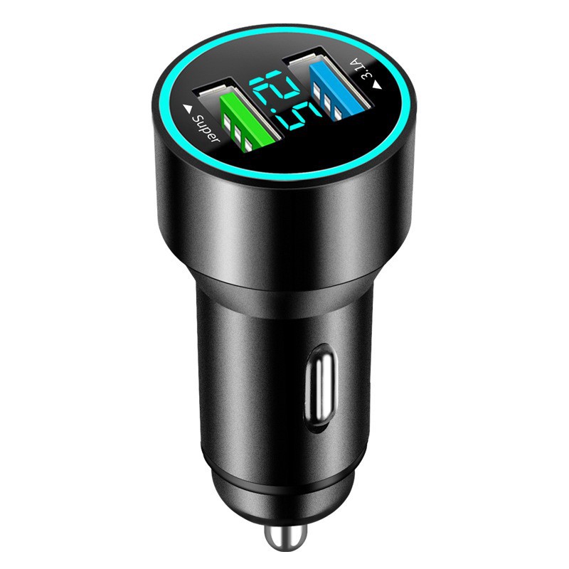 Car Charger Suitable for Huawei Mobile Phone 100W66W Aluminum Alloy Super Fast Charging Digital Display Car Charger Adapter