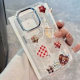 New Style Plaid KT Cat Love Button Acrylic DIY Jewelry Accessories Cream Glue Phone Case Hair Accessories Material