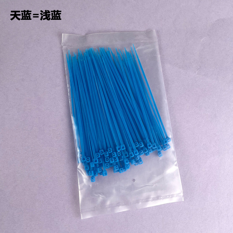 Blue Nylon Cable Tie Plastic Strapping Strap Decorative Colorful Nylon Buckle Strap