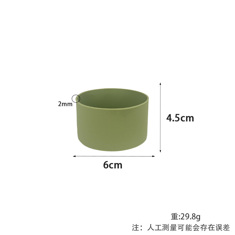 실리콘 컵 슬리브*라운드*6.0*4.5cm*아보카도 그린